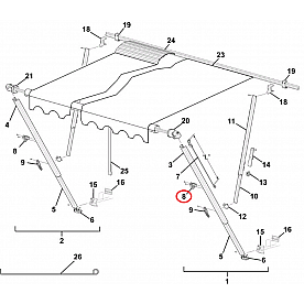Carefree RV Fiesta Awning Travel Lock White R012424-005