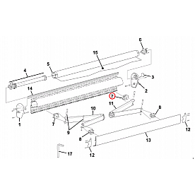 Carefree RV Marquee Awning Arm Connector Satin R019853-001