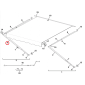 Carefree RV Pioneer Awning Arm Channel Upper 66 inch White R00411-515-55