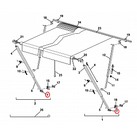 Carefree RV Spirit - Fiesta Awning Remote Lock 34.5 inch Black R012803-206