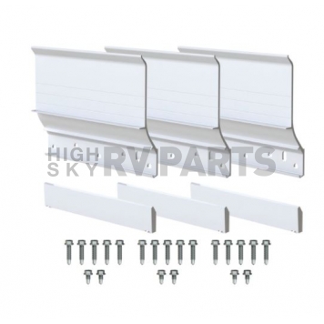 Carefree RV Awning Mounting Kit White - Three Bracket 114 inch to 197 inch Roof Size - KY5552