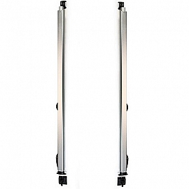 Carefree RV Fiesta Arm Set - Straight Side 68 inch - 81 inch Satin Arms and Black Castings - 961001