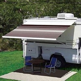 Carefree RV Campout Awning - 2.5 Meter - Sierra Brown Dune Stripe - 981018A00