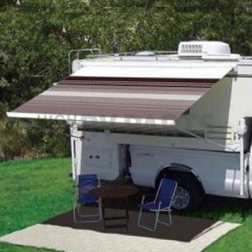 Carefree RV Campout Awning - 3.5 Meter - Bordeaux Dune Stripe - 981388B00