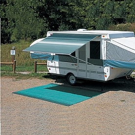 Carefree RV Campout Awning - 2.5 Meter - Teal Dune Stripe - 981018C00