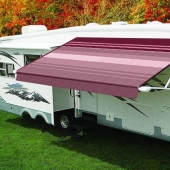 Carefree RV Patio Awning - 8 Feet - Bordeaux Dune Stripe - QJ088B00