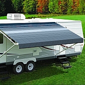 Carefree RV Fiesta Patio Awning - 15 Feet - Ocean Blue Dune Stripe - EA158E00