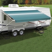 Carefree RV Patio Awning - 9 Feet - Teal Dune Stripe - QJ098C00