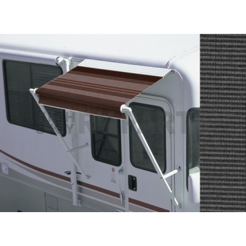 Carefree RV Awning Over-The-Door - 4 Feet - Charcoal Tweed Solid - KJ048AR25W