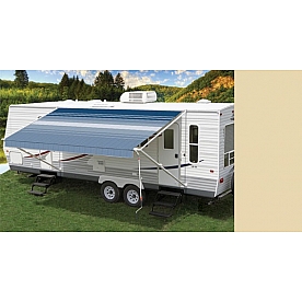 Carefree RV Fiesta Awning Patio Champagne Solid 12 Feet Spring Assisted EB12TZ25
