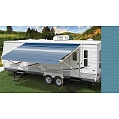 Carefree RV Fiesta Awning Patio Light Blue Solid 19 Feet Spring Assisted EB19VE25