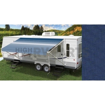 Carefree RV Fiesta Awning Patio Mediterranean Blue Solid 14 Feet Spring Assisted EB14DR25