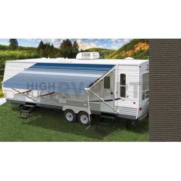 Carefree RV Fiesta Awning Patio Moonrock Solid 19 Feet Spring Assisted EB19AB25