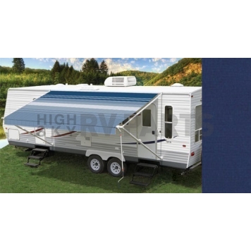Carefree RV Fiesta Awning Patio Navy Blue Solid 16 Feet 7 Inch Spring Assisted EBPGVC25