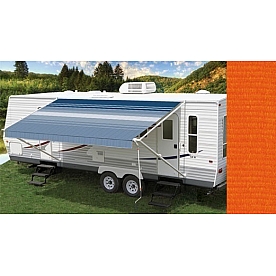 Carefree RV Fiesta Awning Patio Orange Solid 14 Feet Spring Assisted EB14BV25