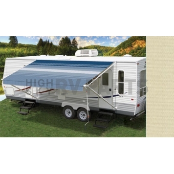 Carefree RV Fiesta Awning Patio Beige Solid 18 Feet Spring Assisted AB18TU23