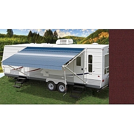 Carefree RV Fiesta Awning Patio Black Cherry Solid 17.5 Feet Spring Assisted EBQF3625