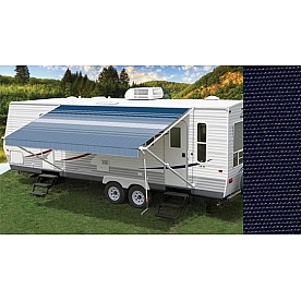 Carefree RV Fiesta Awning Patio 17 Feet Spring Assisted Captain Navy Solid EB173825