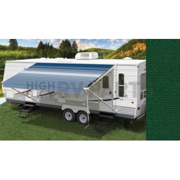 Carefree RV Fiesta Awning Patio Forest Green Solid 14 Feet Spring Assisted EB143525