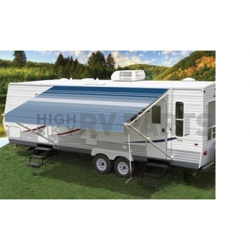 Carefree RV Fiesta Awning Patio Solid White 14 Feet 10 Inch Spring Assisted SANJ0023