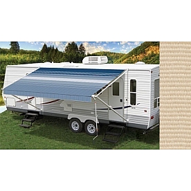 Carefree RV Fiesta Awning Patio Pearl Solid 19 Feet 5 Inch Spring Assisted ABSEAM23