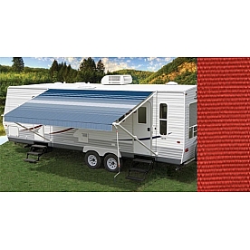 Carefree RV Fiesta Awning Patio Red Solid 20 Feet Spring Assisted EB20EN25