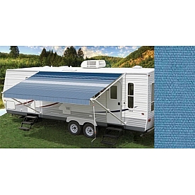 Carefree RV Fiesta Awning Patio Sky Blue Solid 19 Feet Spring Assisted EB19CN25