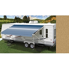 Carefree RV Fiesta Awning Patio Toast Solid 20.5 Feet Spring Assisted EBTFCW25