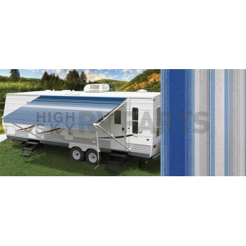Carefree RV Fiesta Awning Patio Valdes Fantasy Stripes 19 Feet Spring Assisted EB19YR25