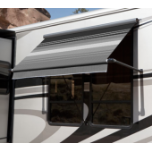 Carefree RV Awning Window - 4 Feet -Bordeaux Denim Stripes - 560455500