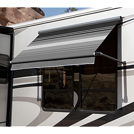 Carefree RV Awning Window - 4 Feet -Bordeaux Denim Stripes - 560455500