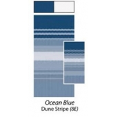 Carefree RV Awning Window - 5 Feet - Ocean Blue Denim Stripes - BU05079