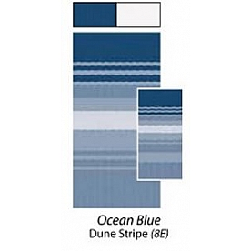 Carefree RV Awning Window - 5 Feet - Ocean Blue Denim Stripes - BU05079