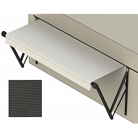 Lippert Components  Solera Awning Fabric - 14 Feet x 8 Feet Extension - Charcoal Tweed Acrylic