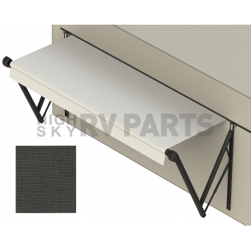 Lippert Components  Solera Awning Fabric - 14 Feet x 8 Feet Extension - Charcoal Tweed Acrylic
