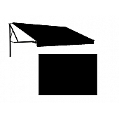 Lippert Components  Solera Awning Fabric - 50 Feet x  Extension - Black Anti-Scuff/ Anti-Mildew Fabric