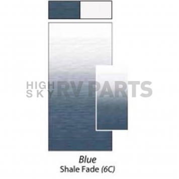 Lippert Components  Solera Awning Fabric - 17 Feet x 6 Feet 6 Inch Extension - Blue Fade Anti-Scuff/ Anti-Mildew Fabric