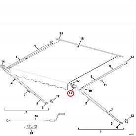 Carefree Pioneer RV Awning Drive Head Manual Black R001644BLK