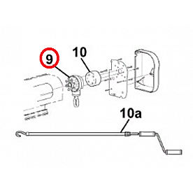 Carefree Mirage RV Awning Drive Head Manual White R062779-001