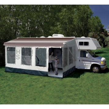 Carefree RV Buena Vista Plus Awning Enclosure 16 - 17' Gray - 211600A