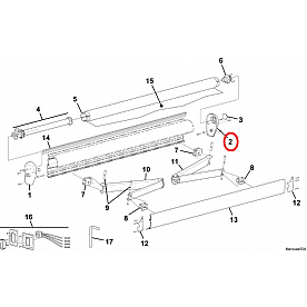 Carefree Marquee RV Awning End Cap White Right R001661WHT