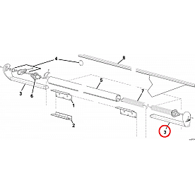 Carefree Slideout RV Awning End Cap With Mounting Tube White - R012540-005