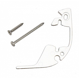 Carefree RV Awning Lead Rail End Plate White Left R001624WHT