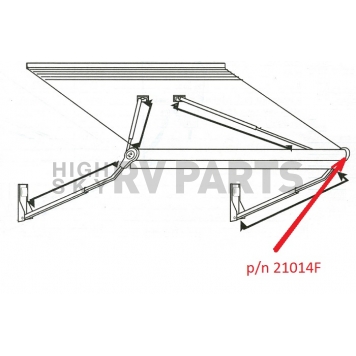 Complete Head Casting Assembly for Relax Awning 21014F