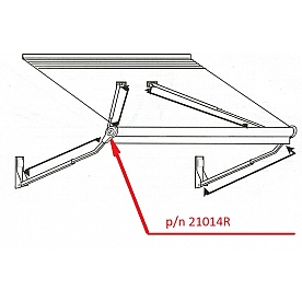 Complete Head Casting Assembly for Relax Awning 21014R