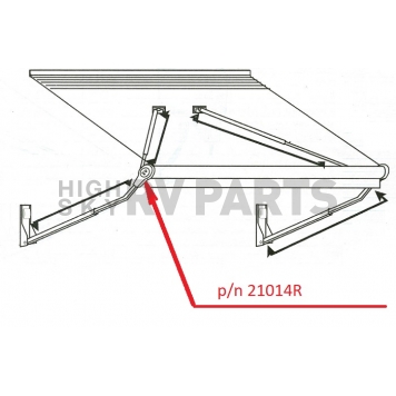 Complete Head Casting Assembly for Relax Awning 21014R