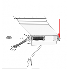 Awning Tube 2-1/4 inch Idle End Assembly - 221550