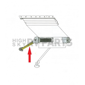 Satin C Arm for Side Window Awning - 731200