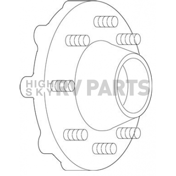 Dexter Idler Hub for 7000 Lbs Axle - Galvanized - 8 on 6.5 Inch Bolt Pattern - 008-231-50-1