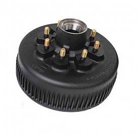 Dexter Hub and Drum for 8000 Lbs Axle - 8 on 6.5 Oil Bath - 9/16 Inch Studs - 008-285-09